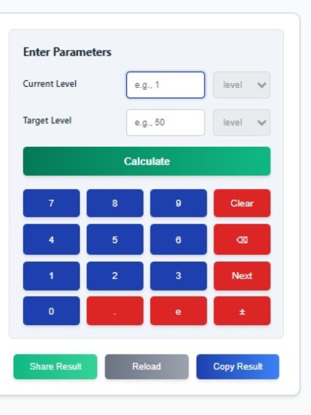 Elden Ring Level Calculator